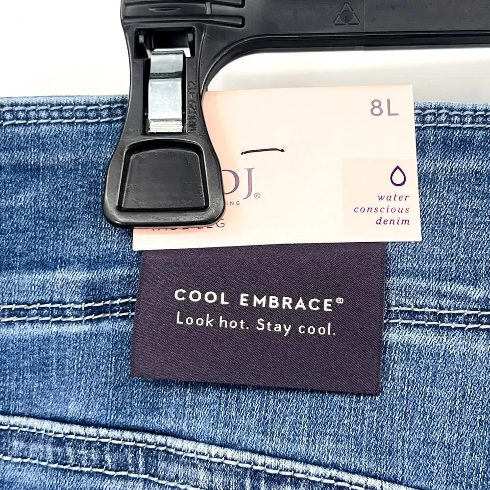 NYDJ Womens Cool Embrace Major Wide Leg Capri Jeans Size 8L Compass Blue NWT_12